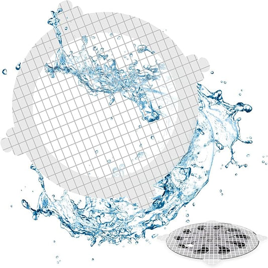 VIVIDLY 200 Pack Disposable Shower Drain Cover Hair Catcher Shower Drain Mesh Stickers, Bathroom, Bathtub, Kitchen, Sink, for Human and pet Hair (200)