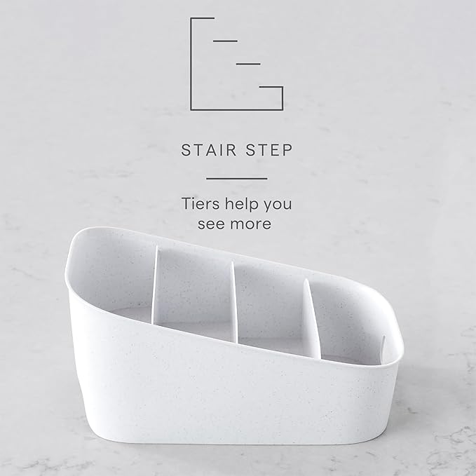 YouCopia ShelfBin Packet Organizer,4-Tier Stairstep Raised Divided Bin,BPA-Free Storage Caddy for Kitchen Pantry and Cabinet Organization,Tea Bags,Medicine,and More,(Pack of 6)