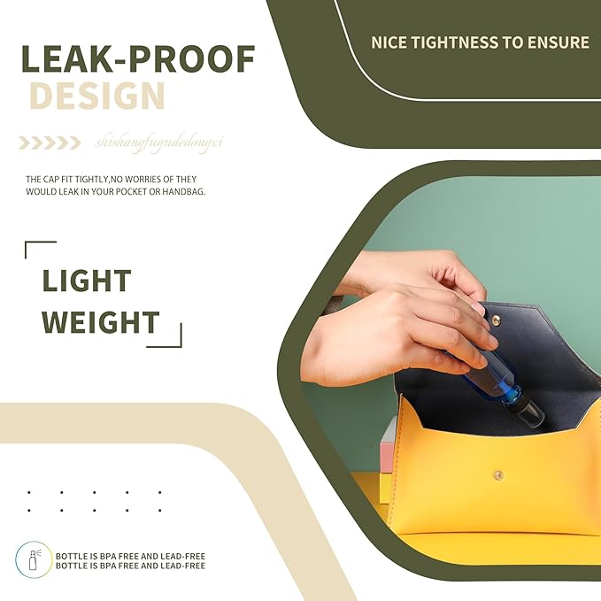 Clear Glass Small Spray Bottles 2 oz 24 Packs,Fine Mist Sprayer Pretty Finish,Refillable Containers mini spray bottles for Cleaning Solutions and Skin Care (Clear 24Pack)