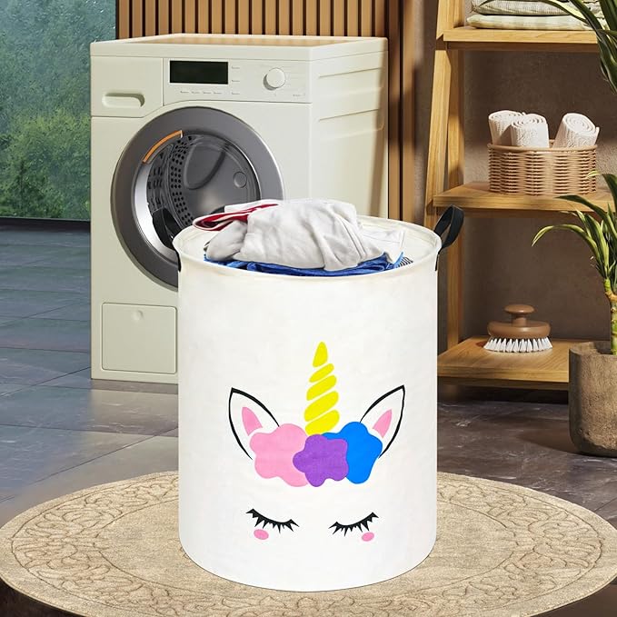 Round Laundry Basket Storage Bins Nursery Hamper Gift Baskets for Home,Office,Home Decor