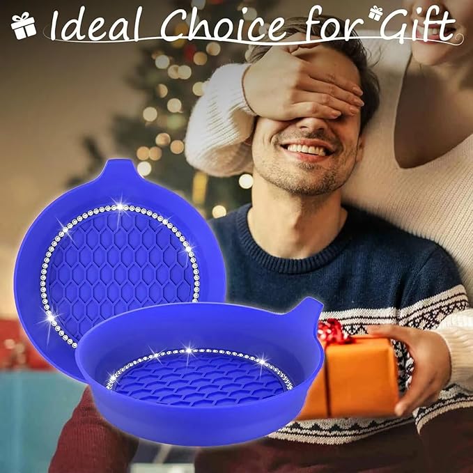 2 PCS Car Cup Coasters, Universal Cup Holder Coaster for Car Accessories, Bling CupHolders Insert for Women Non-Slip Silicone Car Cup Holder Coasters