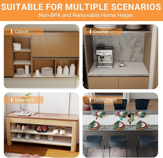 FLPMIX White Shelf Liner for Kitchen Cabinets 12 inch Wide - Easy to Cut Drawer Mat, 12" x 120 Inch, Waterproof Pantry Cabinet Liner