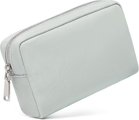 Waterproof Makeup Bag Large Capacity Women's Classic Black Wash Bag Adjustable Partition Wash Bag Brush and Cosmetic Carrying Bag… (Grey)