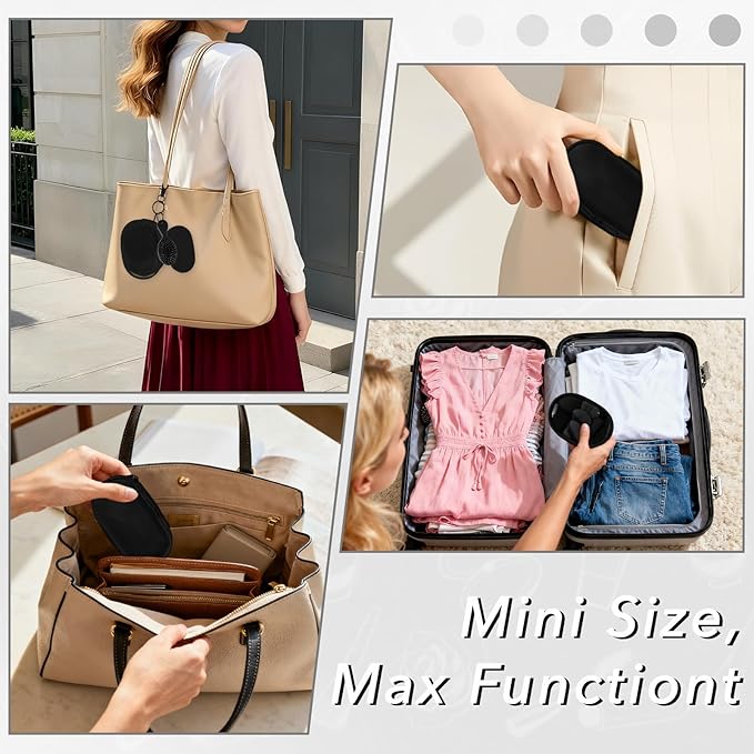 Travel Makeup Brush Set, 77Pcs Mini Makeup Kit Synthetic Foundation Concealers Eye Shadows Brushes Powder Puff with Eyelash Curler Eyebrow Razor Comb Mirror Hair Clips Cosmetic Bag (Black)