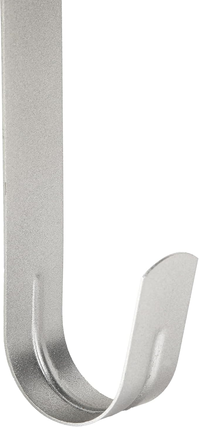 Wreath Hanger for Front Door, Slim Over The Door Hook, Easy to Use and Reusable Holiday Wreath Holder for Christmas, Thanksgiving, Halloween and Daily Décor (12" Silver, 2)