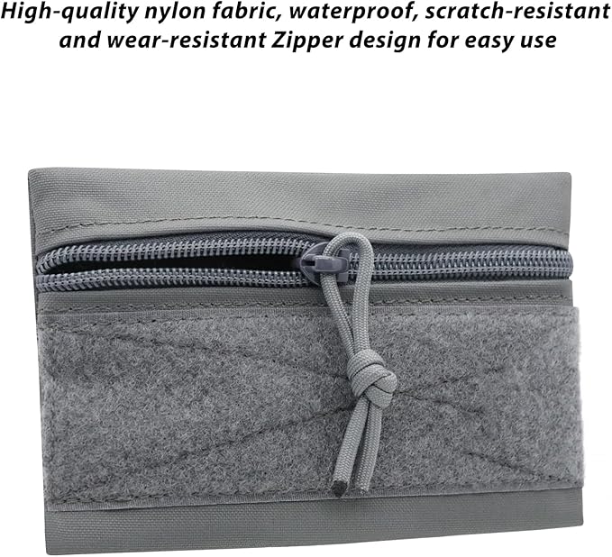 Qavctw Tactical Admin Pouch Bag with Hook and Loop Tool Storage Bag Snack Pouch Candy Bag Hanging Pouches Backpack Accessory Pouch