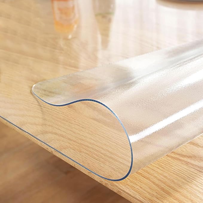 LovePads Frosted Desk Mat 20 x 40 Inch, 1.5mm Thick Frosted Table Protector, Waterproof Plastic Table Cover Protector, PVC Desk Protector Mat, Vinyl Desk Cover for Desktop, Coffee & Dining Table