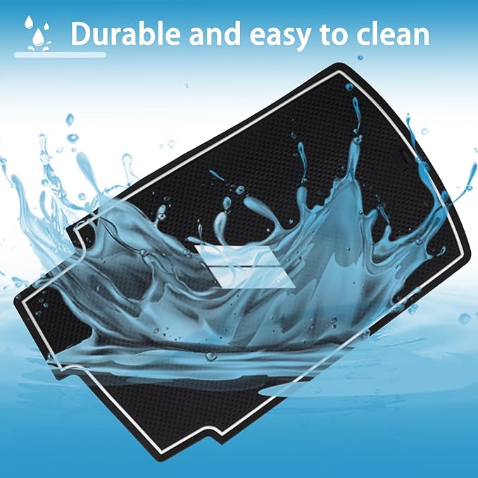 Center Console Liner for Dodge Durango 7-Seater Accessories 2021-2023 2024 2025 2026, Cup Holder Mat, Door Slot Pad, Coaster Trim, Non-Slip Dust Interior, Custom Rubber Insert (27pcs, White)