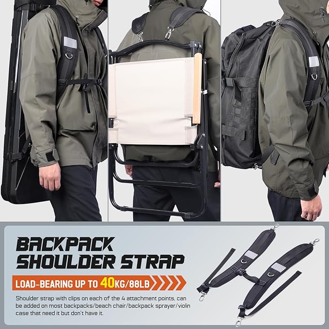 Backpack Straps, Backpack Shoulder Strap for bags strap Replacement Padded Strap Adjustable with Metal/Plastic Clips