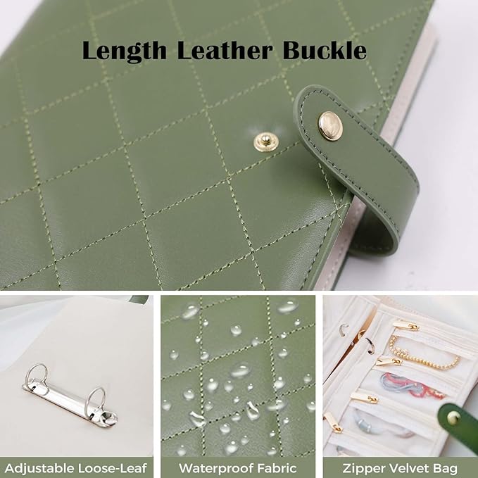 Travel Jewelry Organizer Case,Portable Jewelry Organizers Storage Book, Compact Jewelry Roll for Earrings, Rings, Necklaces - Perfect Jewelry Travel Bag for Women