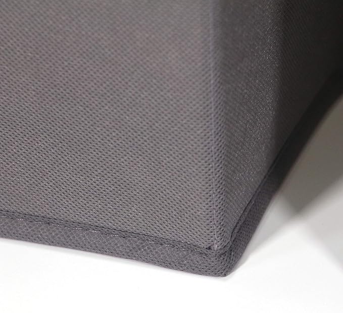 DIOMMELL 4 Pack Foldable Cloth Storage Box Closet Dresser Drawer Organizer Fabric Baskets Bins Containers Divider for Clothes Underwear Socks Lingerie Clothing, M Grey 40-0000