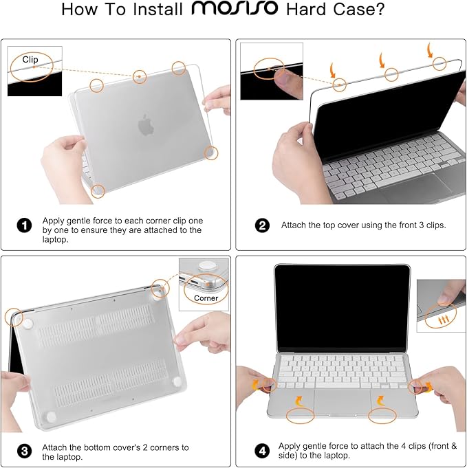 MOSISO Compatible with MacBook Neo Case 13 inch 2026 Release Model A3404 with A18 Pro Chip, 4 in 1 Kit Precision Fit Crack & Scratch Resistant Protective Hard Shell Case Cover, Crystal Black