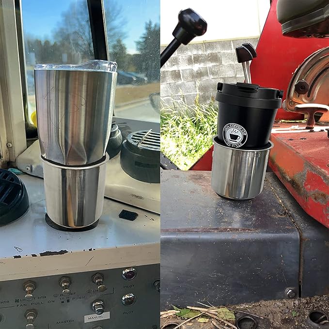 Magnetic Cup Holder Beverage Holder Drink/Can Holder - Strong Magnet Sticks Good to The Farm Tractor - Horizontal Surface Mounting (with Buffer Protection Layer) for Riding Mower,Forklift,Lawnmower