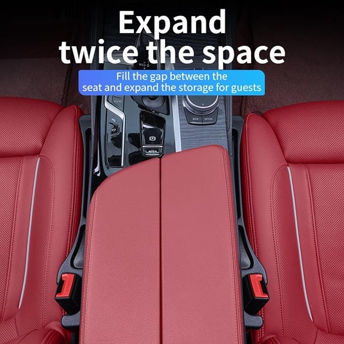 Apkoliros 2-Pack Car Seat Gap Filler, Anti-Drop Leak-Proof Seat Crevice Organizer with Phone Holder, Perfect for Car SUV Truck Interior