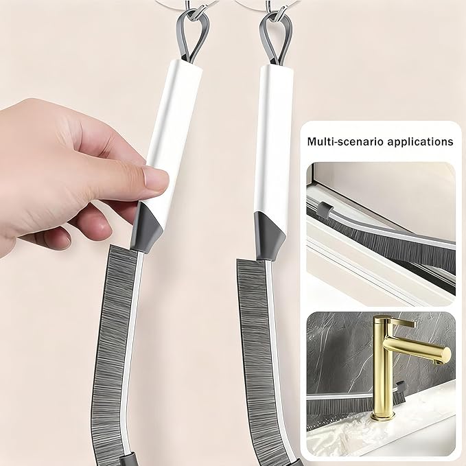 Crevice Cleaning Brush - Grout Scrub Brush, House Cleaning Supplies, Gap Cleaning Tools, Home Essentials, Gifts for Women Men, Hard Bristle Crevice Cleaner Brush for Household Use, Bathroom