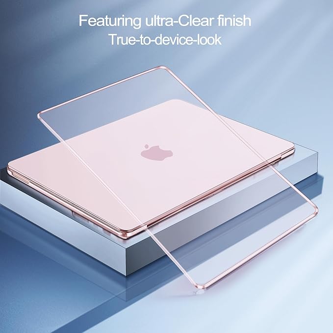 MOSISO Compatible with MacBook Neo Case 13 inch 2026 Release Model A3404 with A18 Pro Chip, 4 in 1 Kit Precision Fit Crack & Scratch Resistant Protective Hard Shell Case Cover, Crystal Blush