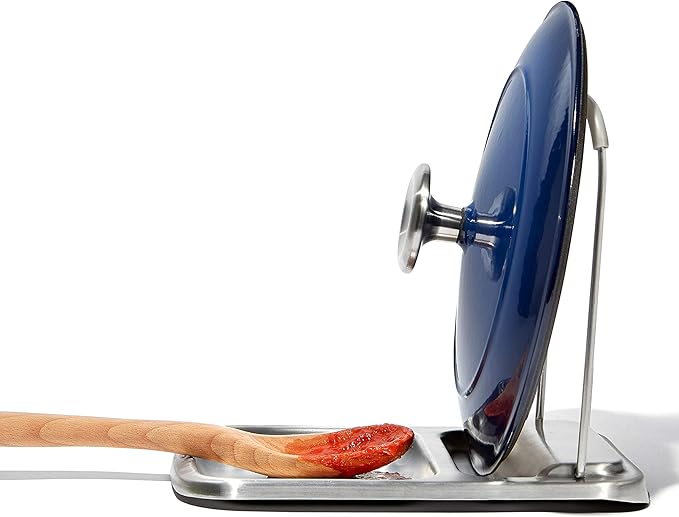 OXO Good Grips Stainless Steel Spoon Rest with Lid Holder