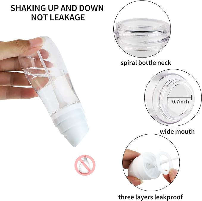 Yolaist Small Spray Bottle with Fine Mist, 2 Pack 3.4oz/100ml TSA Approved Travel Size, Refillable Empty Mister Spray Bottles for Hair, Face, Plants, Cleaning, Cosmetics & Essential Oils
