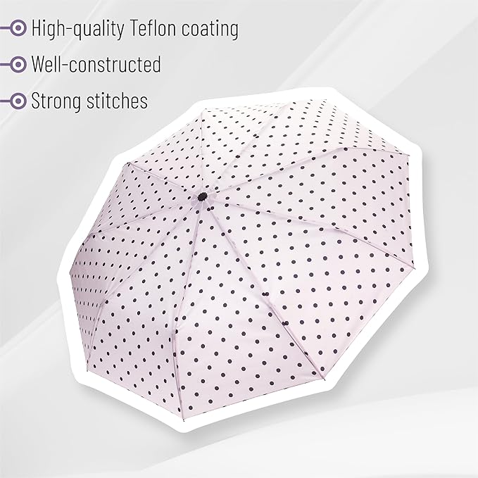 Mr. Pen- Windproof Travel Umbrella, Small Water-Resistant Automatic Folding Umbrella for Rain and Sun, Light, Compact and Portable for Women & Men, Fits Car & Backpack