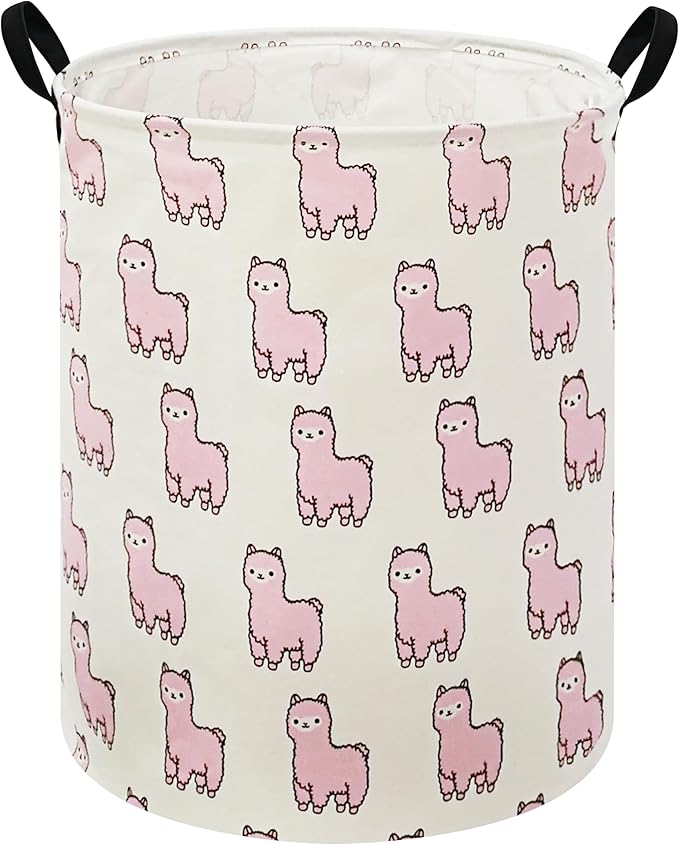 Baby Storage Basket Kids Hamper Nursery Bins Organizer Gift Toy Box Laundry Basket for Women Large Canvas Collapsible Chest for Home/Dorm/Office/Closet/Shelf/Room Decor