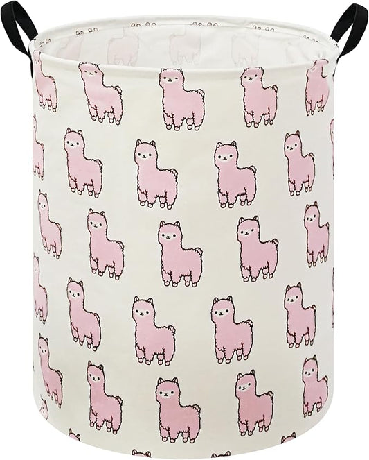 Baby Storage Basket Kids Hamper Nursery Bins Organizer Gift Toy Box Laundry Basket for Women Large Canvas Collapsible Chest for Home/Dorm/Office/Closet/Shelf/Room Decor