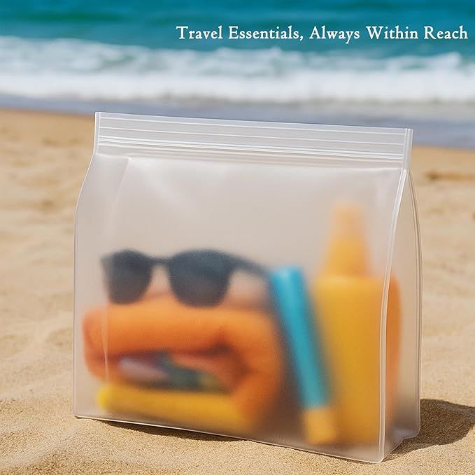 30 Pack Clear Makeup Bag Organizer Cosmetic Zipper Pouch TSA Approved Small Travel Pouches for Toiletries Transparent EVA Reusable Water-resistant Plastic Clear Gift Bags Bulk, (Frosted, Mixed Sizes)