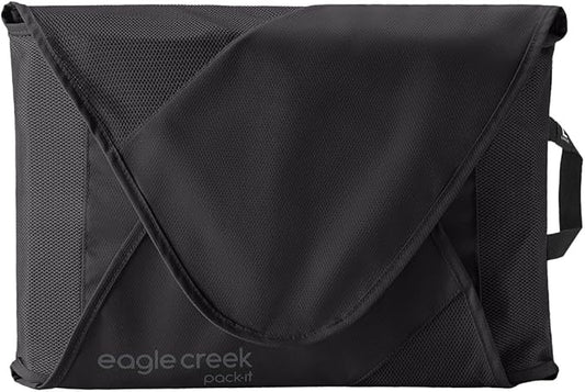 Eagle Creek Pack-It Reveal Garment Folder - Travel Garment Bag with Compression Wings to Maximize Luggage Space - Convenient Top Handle - Quick Drying Material - Black - Large