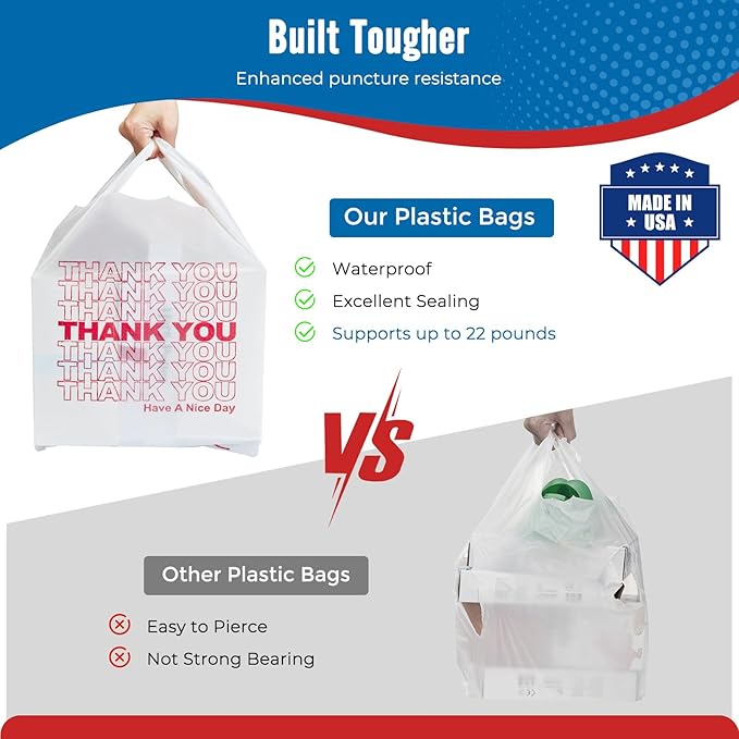 Fuxury Thank You Plastic T-shirt Bags White 84000 Count (84 Boxes,1000 Count/box) Pallet Package for Small Business, Grocery, Take Out, To Go, Retail Shopping Bags in Bulk