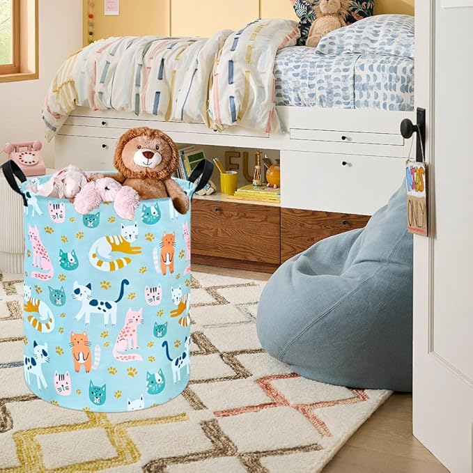 Round Laundry Basket Storage Bins Nursery Hamper Gift Baskets for Home,Office,Home Decor