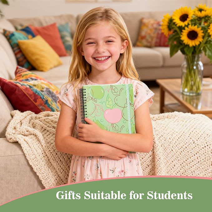 A5 Spiral Sticky Notebook,with 9 pads of decorated sticky notes and a handy notebook,Note Pads Teacher Appreciation Gift Writing Memo Pads School Office Supplies and Daily Life Organization (Meadow)