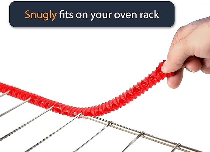 Silicone Oven Guards for Racks by Linda’s Essentials (3 Pack) - Heat-Resistant Rack Protectors Shield, Prevents Burns & Scars, Easy to Fit Design, Must-Have Kitchen Safety 14 Inches Long (Red)