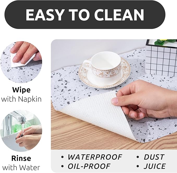 RAY STAR 12X120 Inch Shelf Liner for Kitchen Cabinets, Non-Adhesive Cabinet Liner Washable, PVC Drawer Liner for Dresser Non-Slip Bathroom (Floral)(4 Roll)