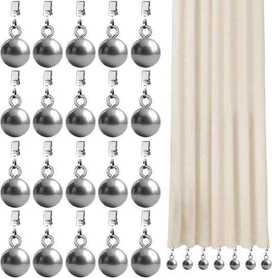 15 Pack Outdoor Curtain Weights, Heavy Duty Curtain Weights Tablecloth Flag Weights Clips for Wind Pergola Patio Gazebo Cabana Outdoor Drapery