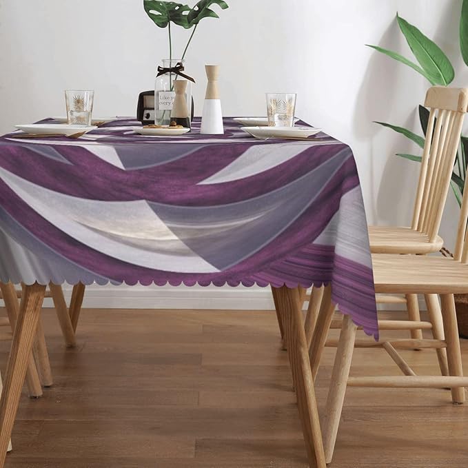 VIMPEYDON Fractal Table Cloth for Dining Tables, Reusable Sphere Blooming Flower Rose Like Colored Image Different Details Tablecloths Decor Rectangle Table Cover for Kitchen,Holiday,Party, 54x72Inch