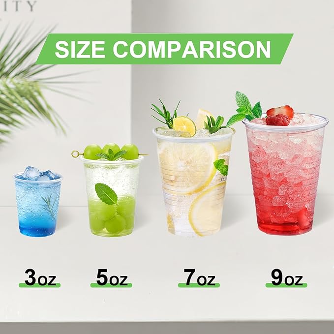 Lamosi 1500 Pack 3 oz Clear Plastic Cups, Small Plastic Bathroom Cups, Disposable Mouthwash Cup, Clear Drink Cup for Party, Whisky, Tasting, Picnic