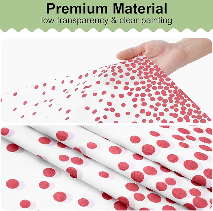misaya 4 Packs Dot Disposable Table Cloth, 54 x 108 Inch Waterproof Plastic Tablecloth, Rectangle Pink Dots in White Table Covers for Mother's Day, Picnic, Birthday, Party