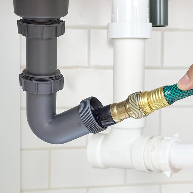 DURATECH Drain Bladder, Small Drain Cleaning Bladder, Fits 1" to 2" Drain Pipes, Unclogs Stubborn Blockages in Kitchen Sinks, bathtubs, Showers, and Main drains