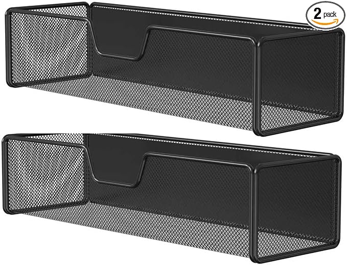 2 pack Magnetic Basket Organizer Holder for Fridge Magnetic Shelf Magnetic Storage Bin Box Containers for Refrigerator Whiteboard Classroom Magnetic Organizer