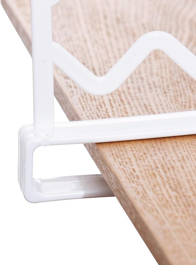 CY craft 8 PCS Shelf Divider,Thickened Wood Shelf Dividers,White Plastic Closet Shelf Separators Clothing Organizer Perfect for Bedroom Shelving Organization and Kitchen Cabinet Shelf Storage