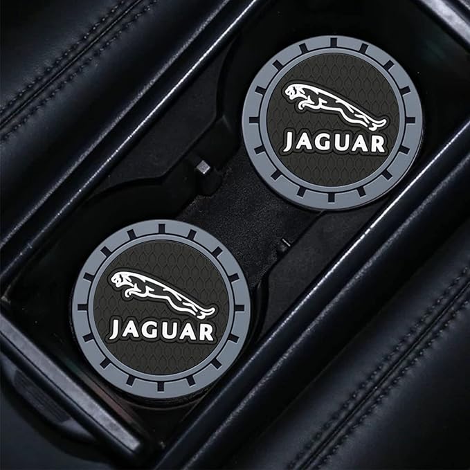 Cup Holder Insert Coaster Fit Jaguar XE XEL XF XFL XJ F-PACE F-Type,Anti Slip Car Cup Coaster Interior Accessories