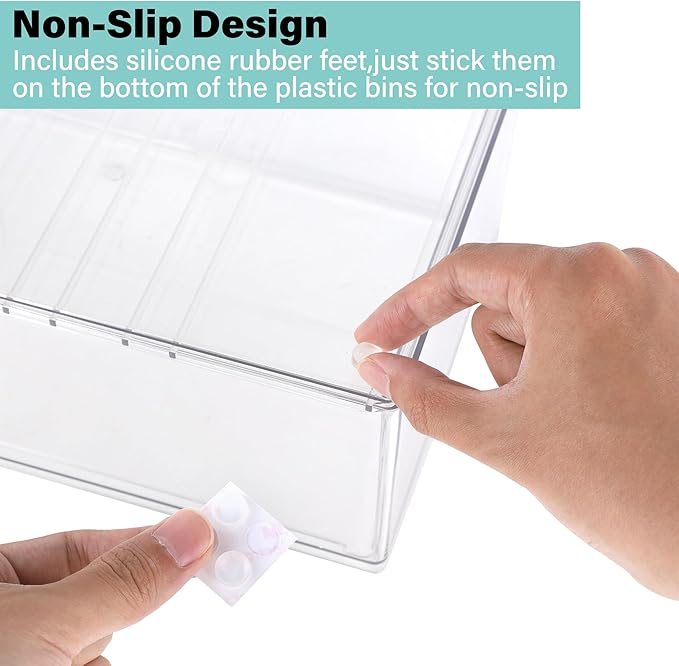 Prsildan Acrylic Makeup Organizer Stackable Storage Drawers with 3 Drawers for Office Desk Vanity Craft Room Clear Drawer Organizers for Hair Accessories Art Supplies Cosmetics Modular System