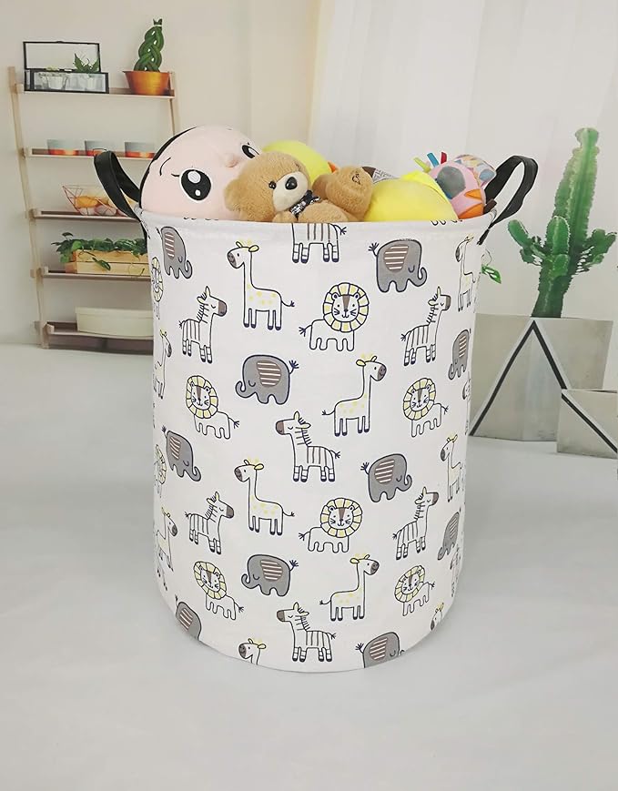 Kids Hamper Baby Storage Bins Gift Toy Box Organizer Nursery Waterproof Laundry Basket Large Canvas Collapsible Chest for Boys Girls Bedroom Closet Shelf Room Decor