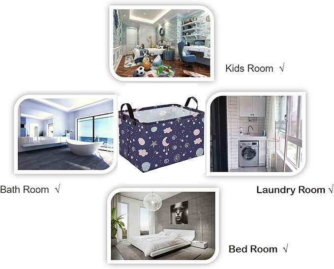 Rec Box Hamper Storage Basket Collapsible Organizer Bin Gift Shelf Baskets for Home and Kitchen Storage