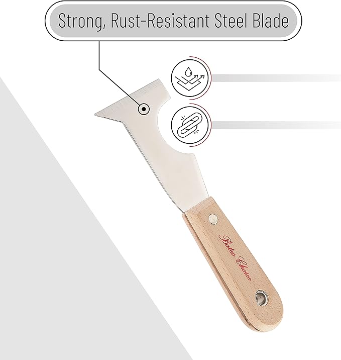 Bates- Paint Scraper, Taping knife, Pack of 2 Putty Knife Scraper, Scraper, 5 in 1 tools, Spackle Knife, Caulk Removal Tool, Painters Tool, Paint Can Opener, Paint Remover for Wood, Wallpaper Scraper