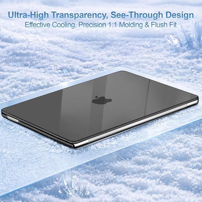 MOSISO Compatible with MacBook Neo Case 13 inch 2026 Release Model A3404 with A18 Pro Chip, 4 in 1 Kit Precision Fit Crack & Scratch Resistant Protective Hard Shell Case Cover, Crystal Black