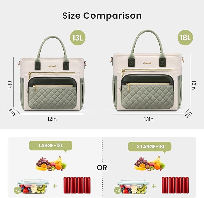 LOVEVOOK Insulated Lunch Bag Women,Wide Opening Adult Lunch Box Women with Cup Holder,X Large Leakproof Cooler Bag for Work Picnic Beach Family College Mom,Lunch Teacher Breast Pump Diaper Tote Bag