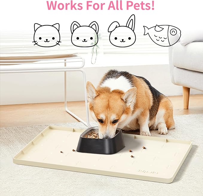 Sdpeia Under Sink Mat 22"×14" Waterproof Silicone Cabinet Liner & Sink Protector for Kitchen & Bathroom, Multi-Purpose Organizers Tray for Pets, Laundry, Cat Litter Mat