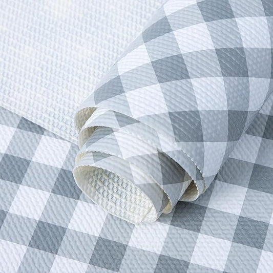 RAY STAR 12X120 Inch Shelf Liner for Kitchen Cabinets, Non-Adhesive Cabinet Liner Washable, PVC Drawer Liner for Dresser Non-Slip Bathroom (Plaid)(5 Roll)