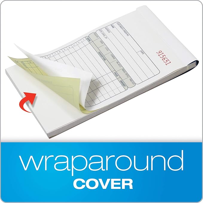 Adams Sales Order Book, 2-Part, Carbonless, White/Canary, 4-3/16 x 7-3/16 Inches, 50 Sets per Book (DC4705)
