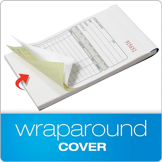 Adams Sales Order Books, 2-Part, Carbonless, White/Canary, 4-3/16" x 7-3/16", Bound Wraparound Cover, 50 Sets per Book, 3 Pack (DC4705-3)